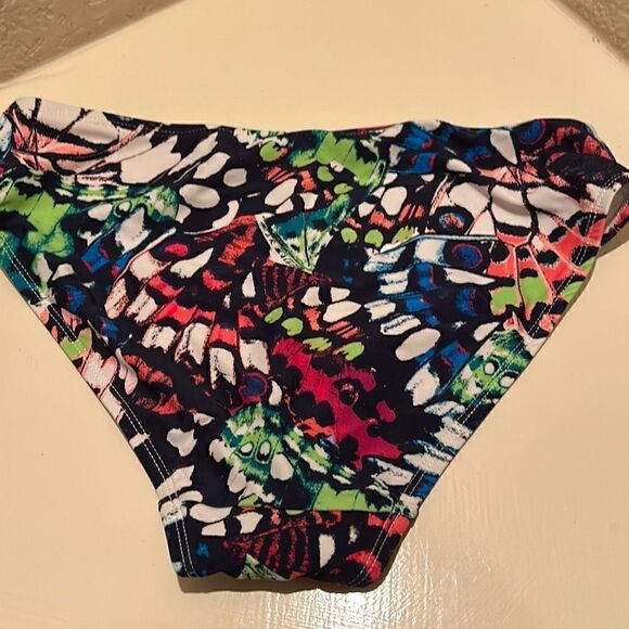 Andie Womens Small Medium Bikini Bottom Swimwear Black Pink Green Colorful NWOT - Picture 2 of 4